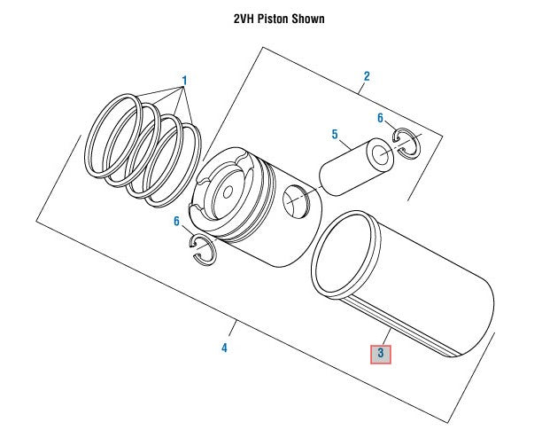 Cylinder Sleeve PAI ESL-8280-012 Mack 509GC284AP12