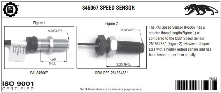 Electric Speedometer Sensor (Mack Universal Application)