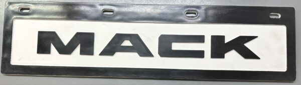 Mudflap White Background Black Text 152mm (6") L X 609mm (24") W