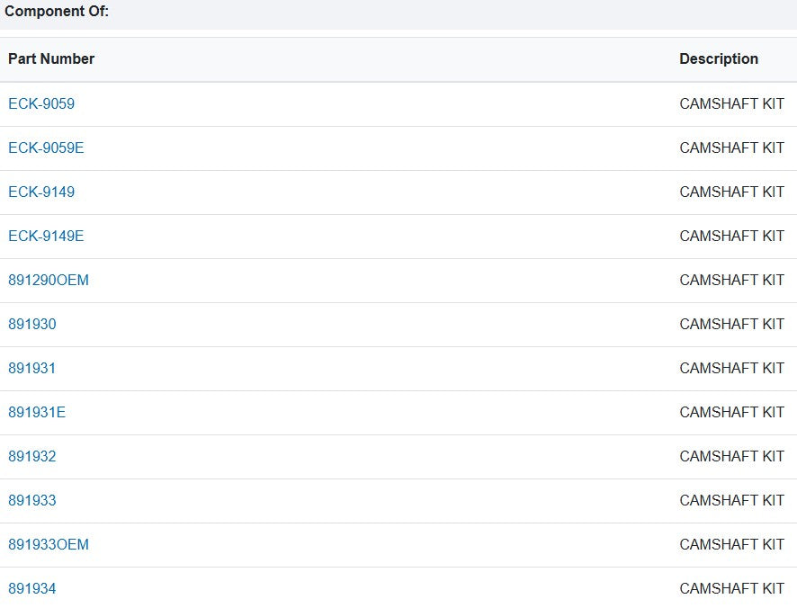 Camshaft Installation Kit PAI ECK-9059-100