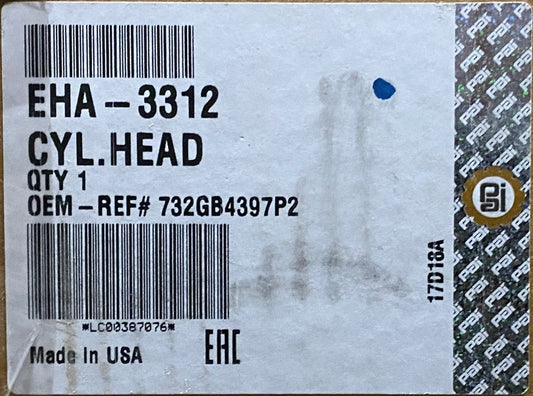 Assembly, Cylinder Head PAI EHA-3312, MACK 732GB4397P2