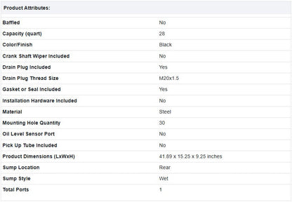 Oil Pan Mack 25503731, 240GB5240M
