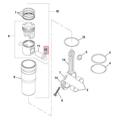 C/Clip Retaining Piston Ring Mack 97AX127