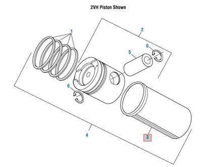 Cylinder Sleeve PAI ESL-8280-012 Mack 509GC284AP12