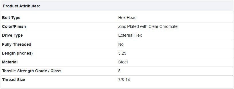 SCREW (BOLT) MACK 1AX475 PAI ESC0834