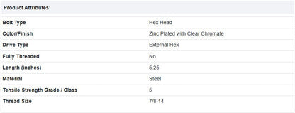 SCREW (BOLT) MACK 1AX475 PAI ESC0834