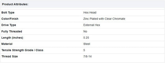 SCREW (BOLT) MACK 1AX475 PAI ESC0834